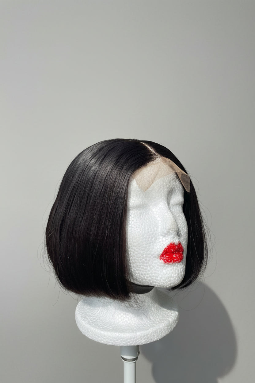 8" Vietnamese Bone Straight Bob Wig